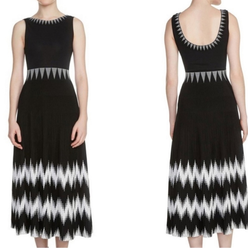 Maje Ruche Geo Pattern Knit Midi Dress
NWT Black Size 2 - Picture 1 of 8